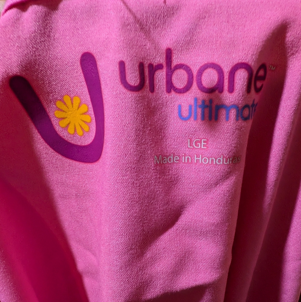 Urbane Ultimate Contemporary Fit Pink Scrub Top, Size L, NWT! - Picture 5 of 5
